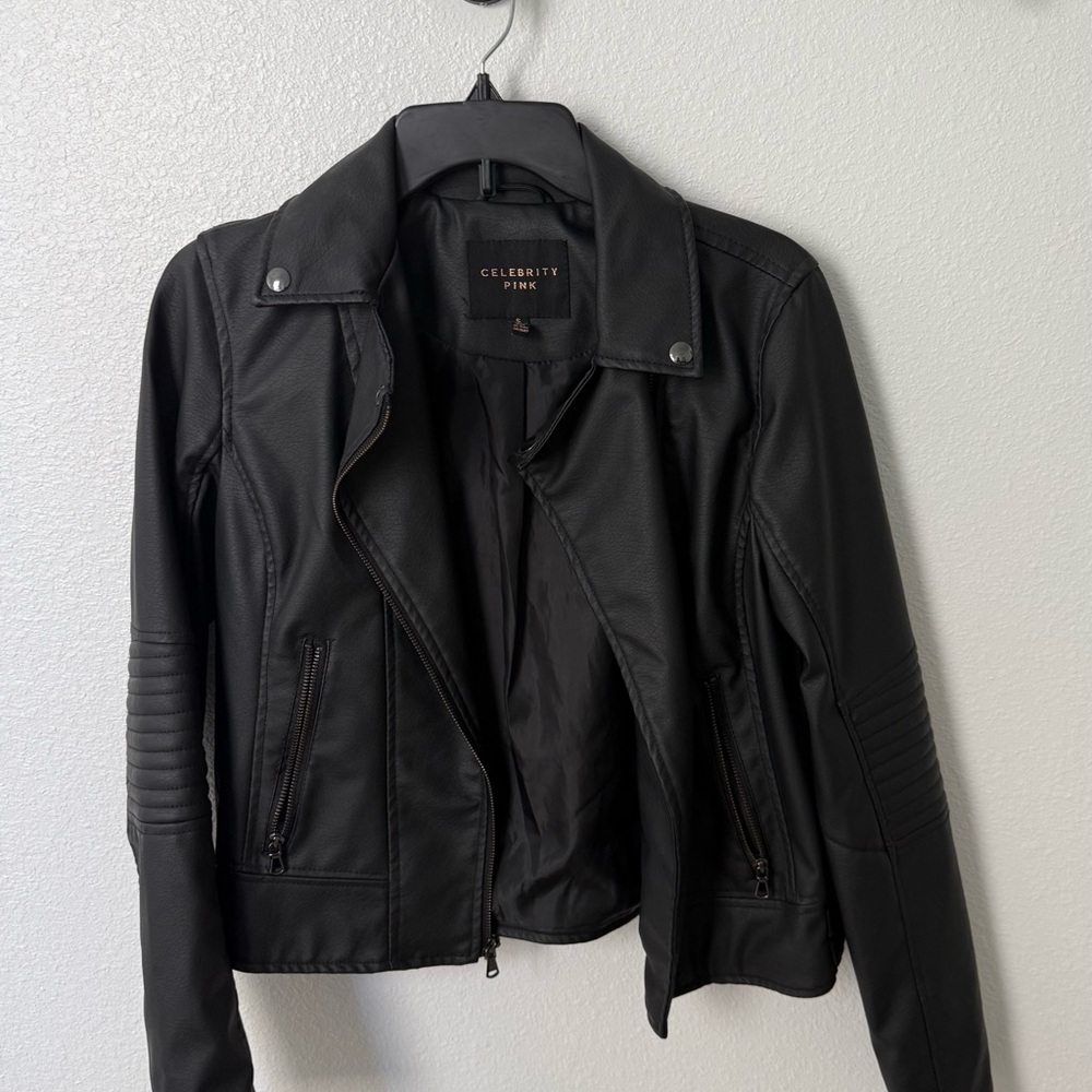 Women's Black Faux Leather Jacket